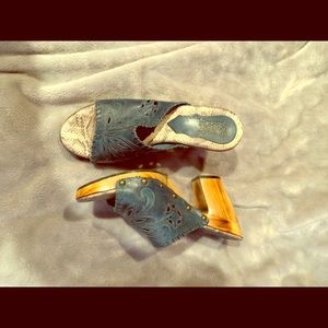 Carlos Santana sandals -wood 3/12” heel